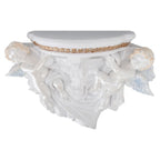Resin Angel Wall Shelf European Exquisite Beautiful Decoration Rack for Bedroom Living Room Kitchen Pure White Gold