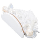 Resin Angel Wall Shelf European Exquisite Beautiful Decoration Rack for Bedroom Living Room Kitchen Pure White Gold