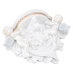 Resin Angel Wall Shelf European Exquisite Beautiful Decoration Rack for Bedroom Living Room Kitchen Pure White Gold