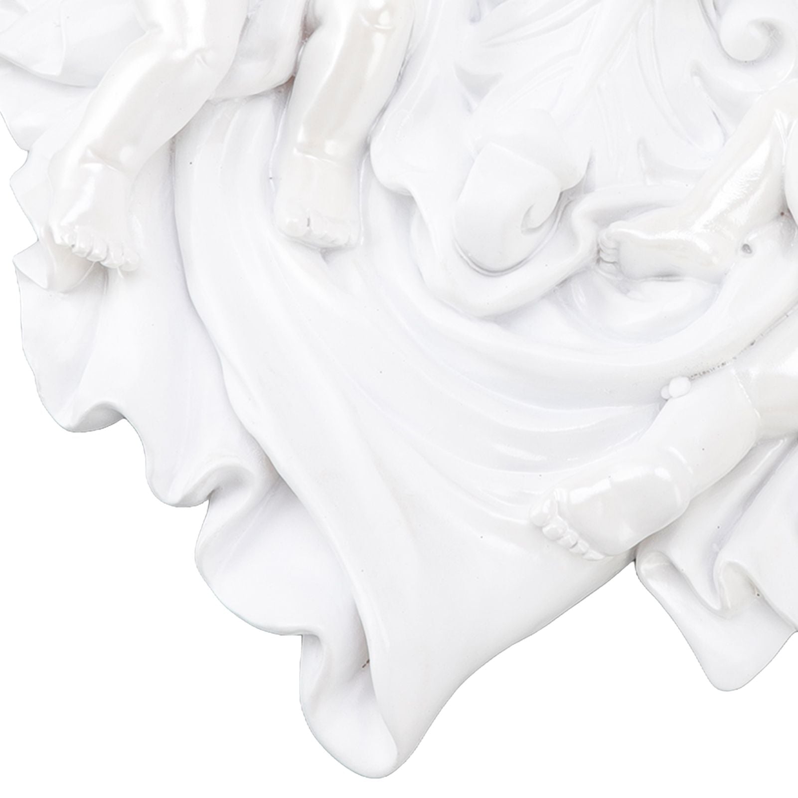 Resin Angel Wall Shelf European Exquisite Beautiful Decoration Rack for Bedroom Living Room Kitchen Pure White Gold