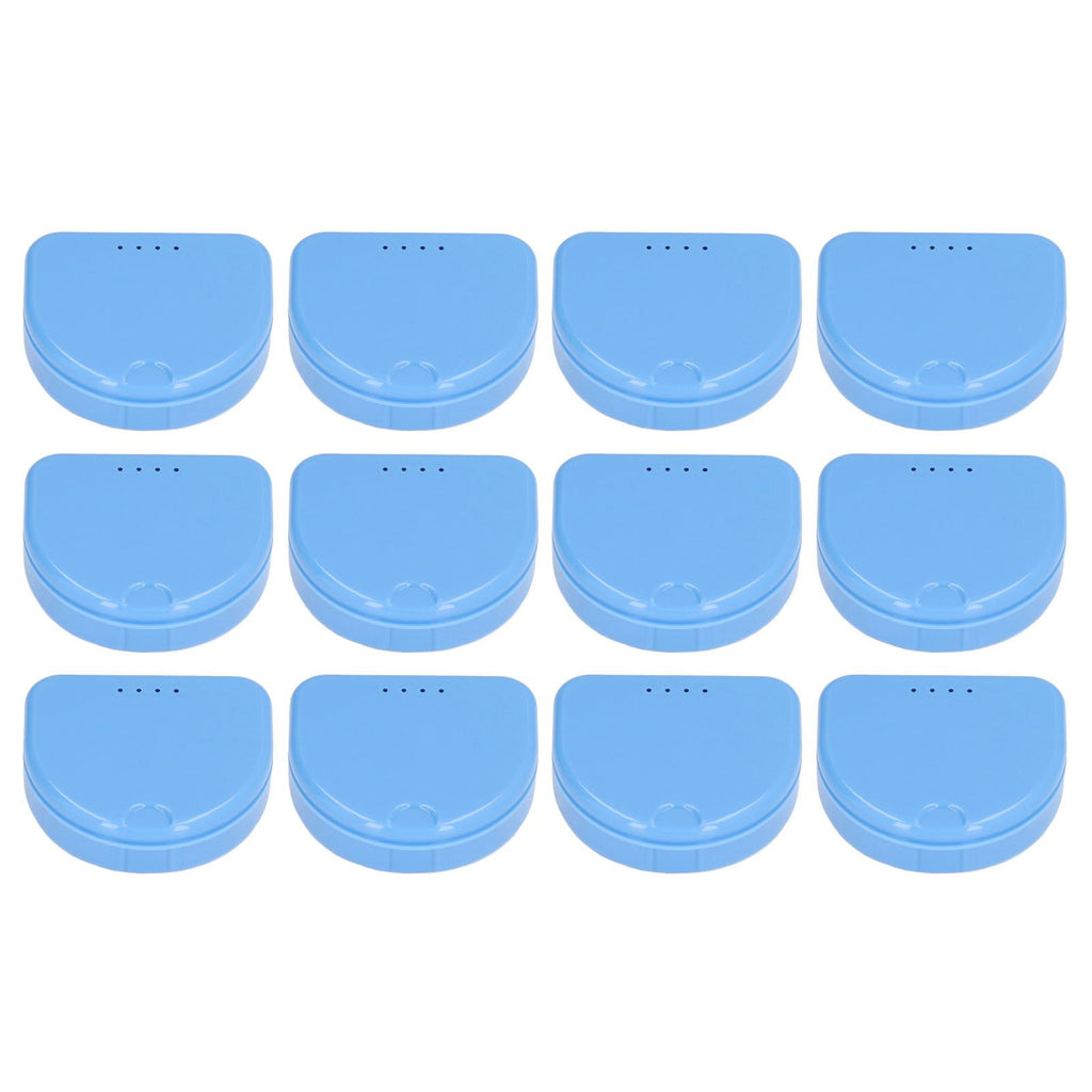 12 Pcs Denture Box Plastic Tooth Dental Orthodontic Retainer Compact Storage Case