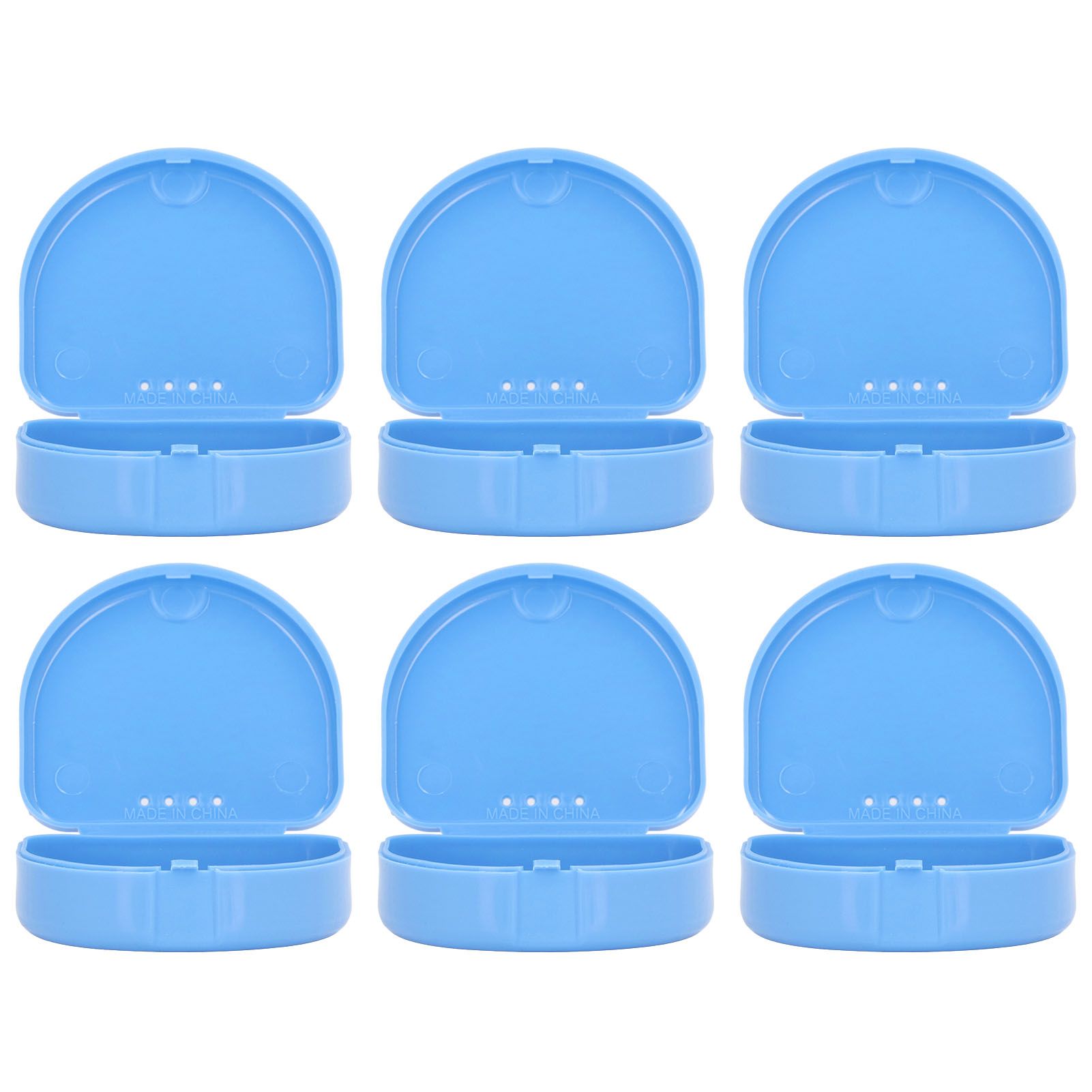 12 Pcs Denture Box Plastic Tooth Dental Orthodontic Retainer Compact Storage Case