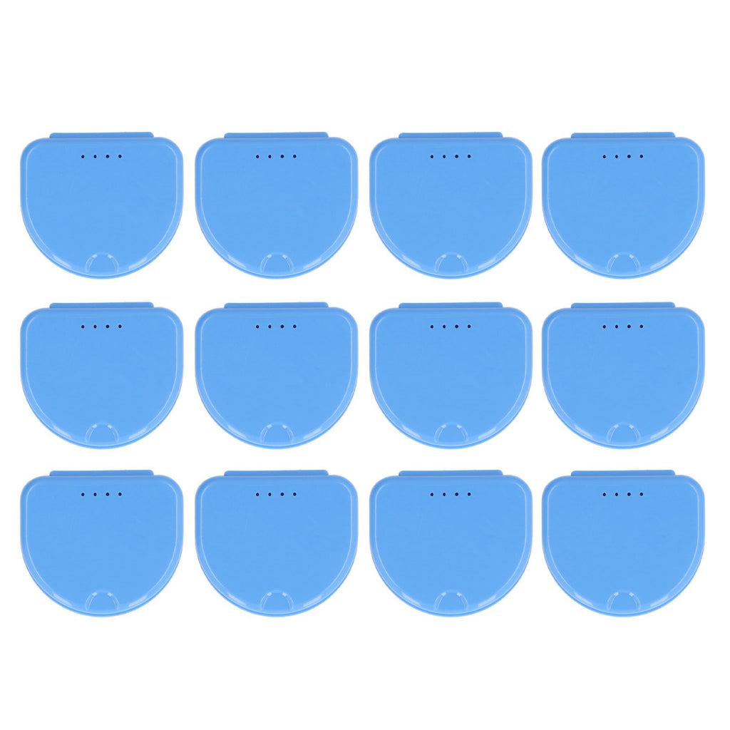 12 Pcs Denture Box Plastic Tooth Dental Orthodontic Retainer Compact Storage Case