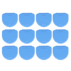 12 Pcs Denture Box Plastic Tooth Dental Orthodontic Retainer Compact Storage Case