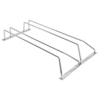 Stainless Steel Double Row Wine Glass Stemware Rack Hanging Stemware Holder Under CabinetM