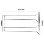 Stainless Steel Double Row Wine Glass Stemware Rack Hanging Stemware Holder Under CabinetM