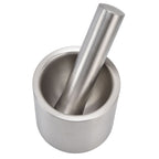 Mortar Pestle Dual Structure Design Glossy Texture Practical Silent Cleanable Kitchen Grinder for Food