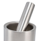 Mortar Pestle Dual Structure Design Glossy Texture Practical Silent Cleanable Kitchen Grinder for Food