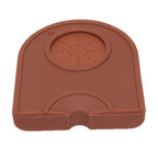 Coffee Tamper Pad Silicone Anti Slip Tamper Mat Soft Harmless Corner Tamping Mat for HouseholdBrown