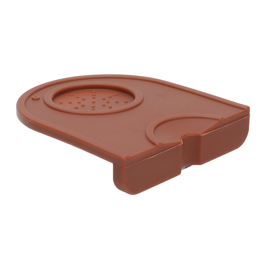 Coffee Tamper Pad Silicone Anti Slip Tamper Mat Soft Harmless Corner Tamping Mat for HouseholdBrown