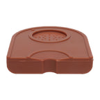 Coffee Tamper Pad Silicone Anti Slip Tamper Mat Soft Harmless Corner Tamping Mat for HouseholdBrown