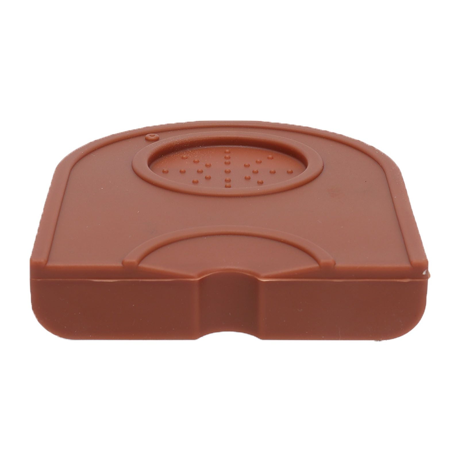 Coffee Tamper Pad Silicone Anti Slip Tamper Mat Soft Harmless Corner Tamping Mat for HouseholdBrown
