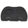 Silicone Coffee Tamper Pad Anti Slip Soft Tamper Mat Heat Resistant Corner Tamping Mat for HomeBlack