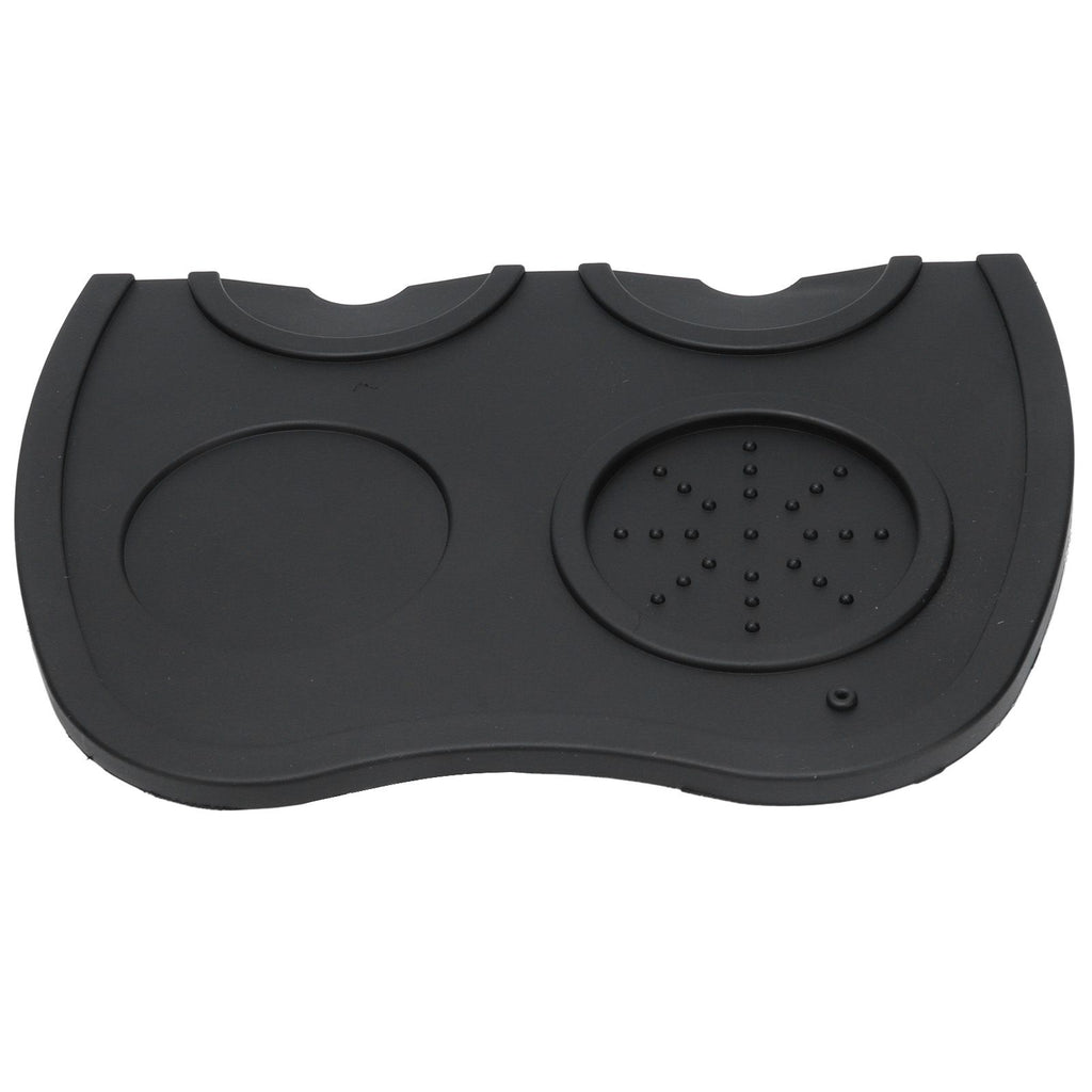Silicone Coffee Tamper Pad Anti Slip Soft Tamper Mat Heat Resistant Corner Tamping Mat for HomeBlack