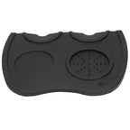 Silicone Coffee Tamper Pad Anti Slip Soft Tamper Mat Heat Resistant Corner Tamping Mat for HomeBlack