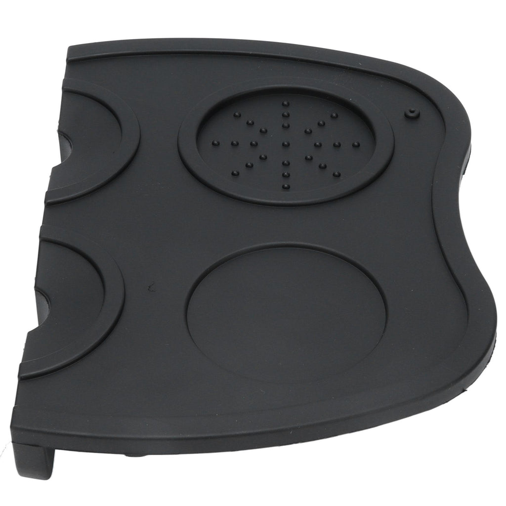 Silicone Coffee Tamper Pad Anti Slip Soft Tamper Mat Heat Resistant Corner Tamping Mat for HomeBlack