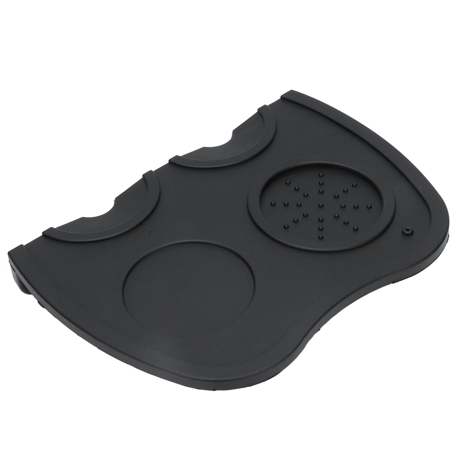 Silicone Coffee Tamper Pad Anti Slip Soft Tamper Mat Heat Resistant Corner Tamping Mat for HomeBlack