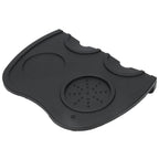 Silicone Coffee Tamper Pad Anti Slip Soft Tamper Mat Heat Resistant Corner Tamping Mat for HomeBlack