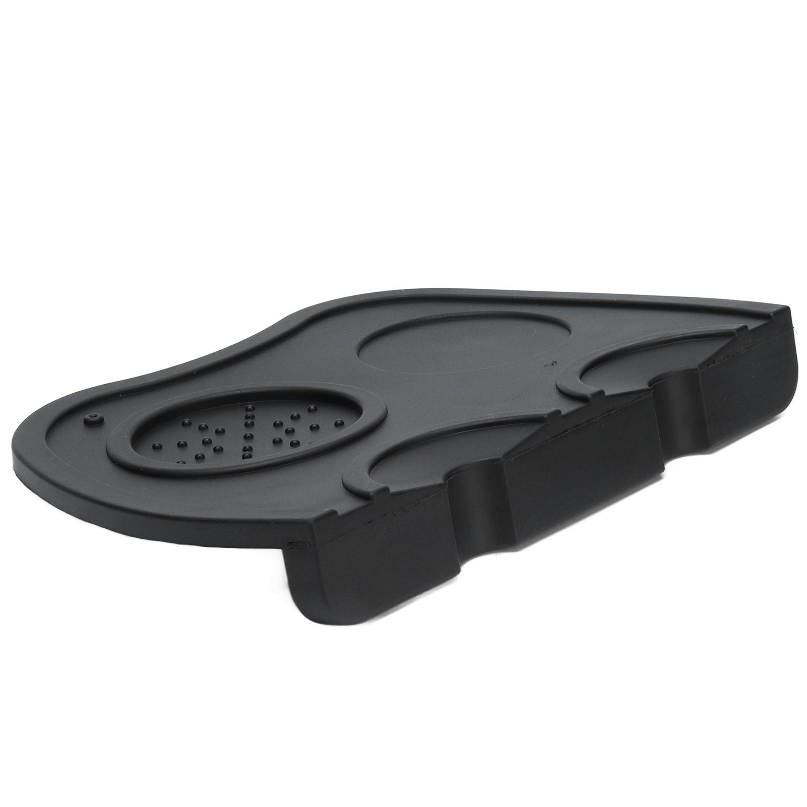 Silicone Coffee Tamper Pad Anti Slip Soft Tamper Mat Heat Resistant Corner Tamping Mat for HomeBlack