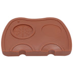 Silicone Coffee Tamper Pad Anti Slip Soft Tamper Mat Heat Resistant Corner Tamping Mat for HomeBrown