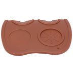 Silicone Coffee Tamper Pad Anti Slip Soft Tamper Mat Heat Resistant Corner Tamping Mat for HomeBrown