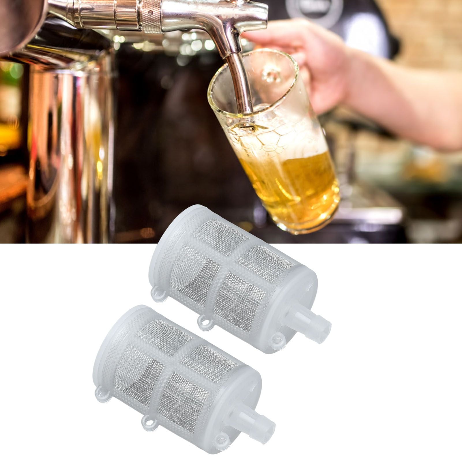 2PCS Floating Dip Tube Filter Replacement Stainless Steel Hose Filter Mesh for Fermzilla