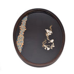 Bamboo Tea Tray Japanese Simple Novel Beautiful Resin Walnut Tea Tray for Home UseOval S