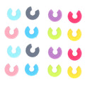 16PCS Mini Circle Silicone Wine Glass Marker Cup Identification Ring Recognizer Label