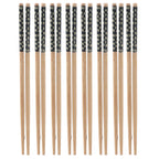 8 Pairs Bamboo Chopsticks Reusable Classic Japanese Style Chop Sticks Set for Home Restaurant