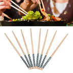 8 Pairs Bamboo Chopsticks Reusable Classic Japanese Style Chop Sticks Set for Home Restaurant