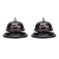 2Pcs Service Bell Exquisite Clear Sound Classic Shape Polishing Glossy Nonslip Base Call Bell for Hotel Restaurant HomeCoffee