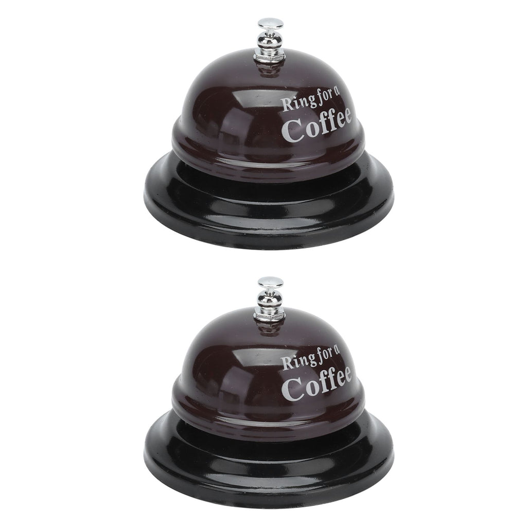 2Pcs Service Bell Exquisite Clear Sound Classic Shape Polishing Glossy Nonslip Base Call Bell for Hotel Restaurant HomeCoffee