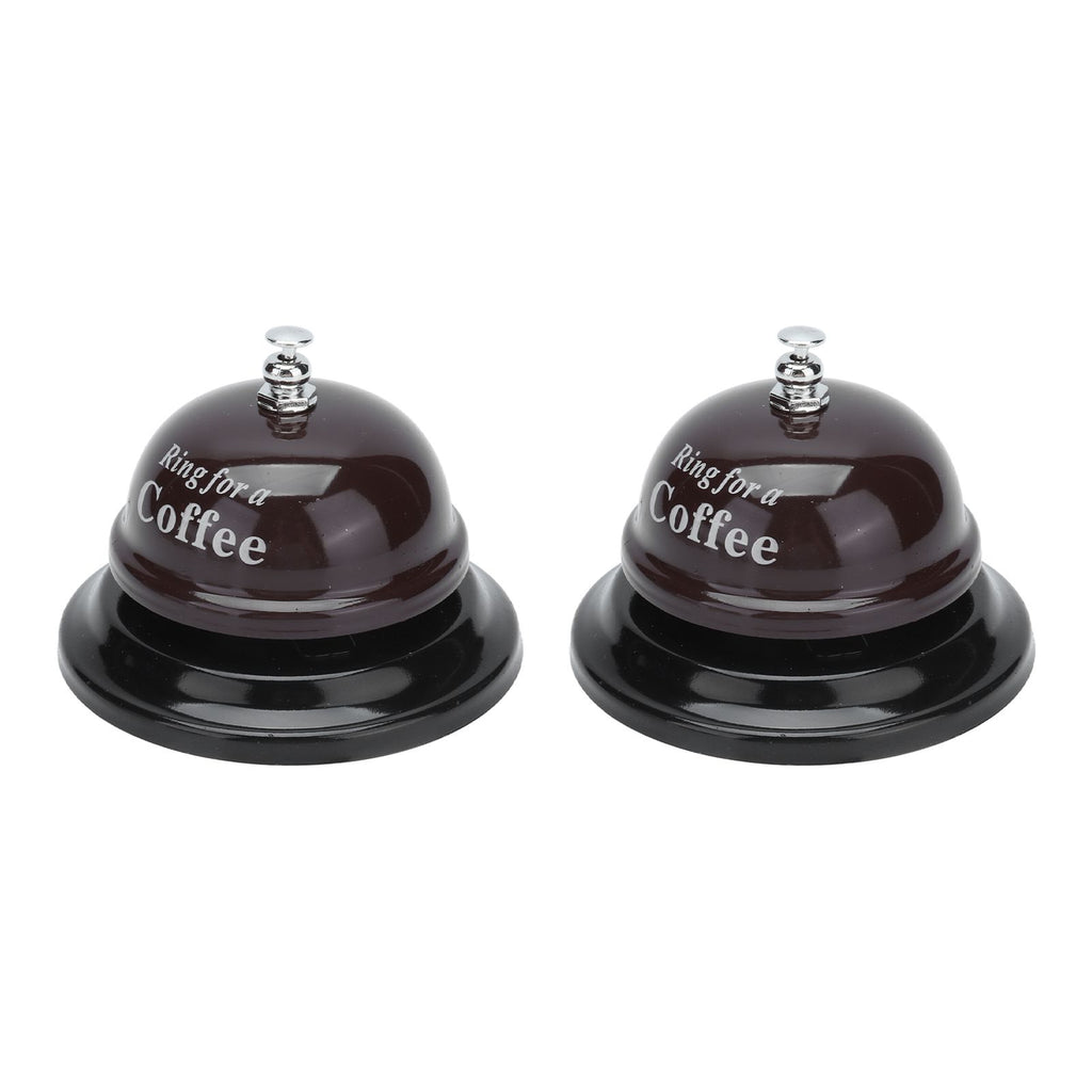 2Pcs Service Bell Exquisite Clear Sound Classic Shape Polishing Glossy Nonslip Base Call Bell for Hotel Restaurant HomeCoffee