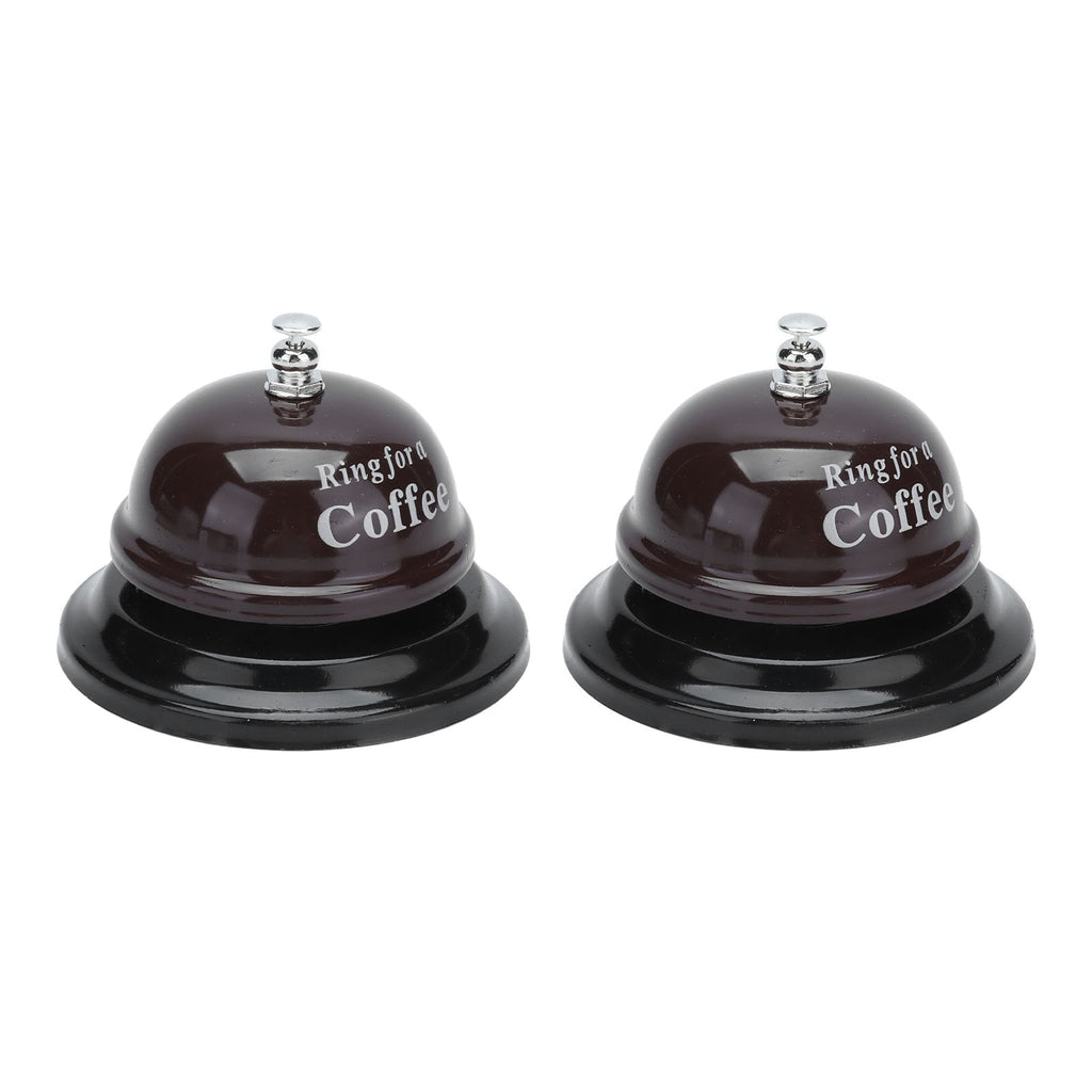 2Pcs Service Bell Exquisite Clear Sound Classic Shape Polishing Glossy Nonslip Base Call Bell for Hotel Restaurant HomeCoffee