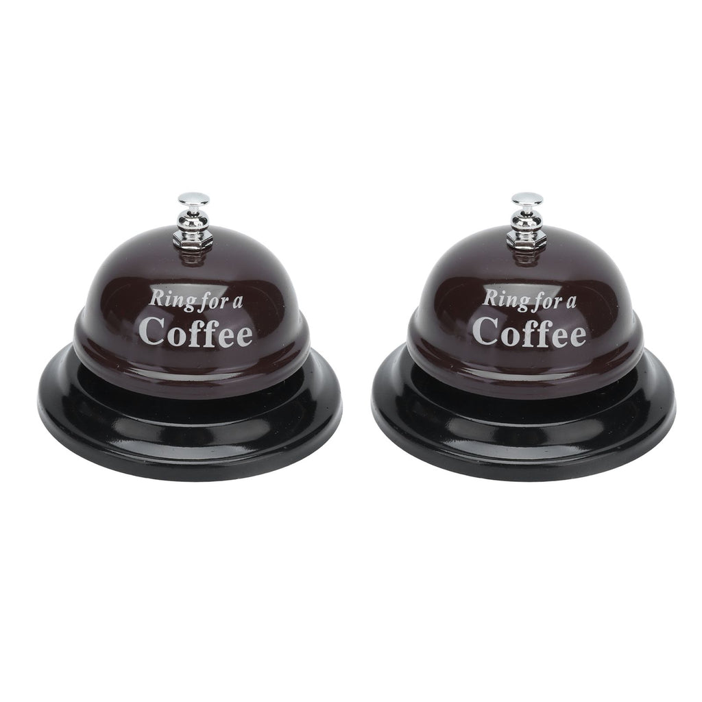 2Pcs Service Bell Exquisite Clear Sound Classic Shape Polishing Glossy Nonslip Base Call Bell for Hotel Restaurant HomeCoffee