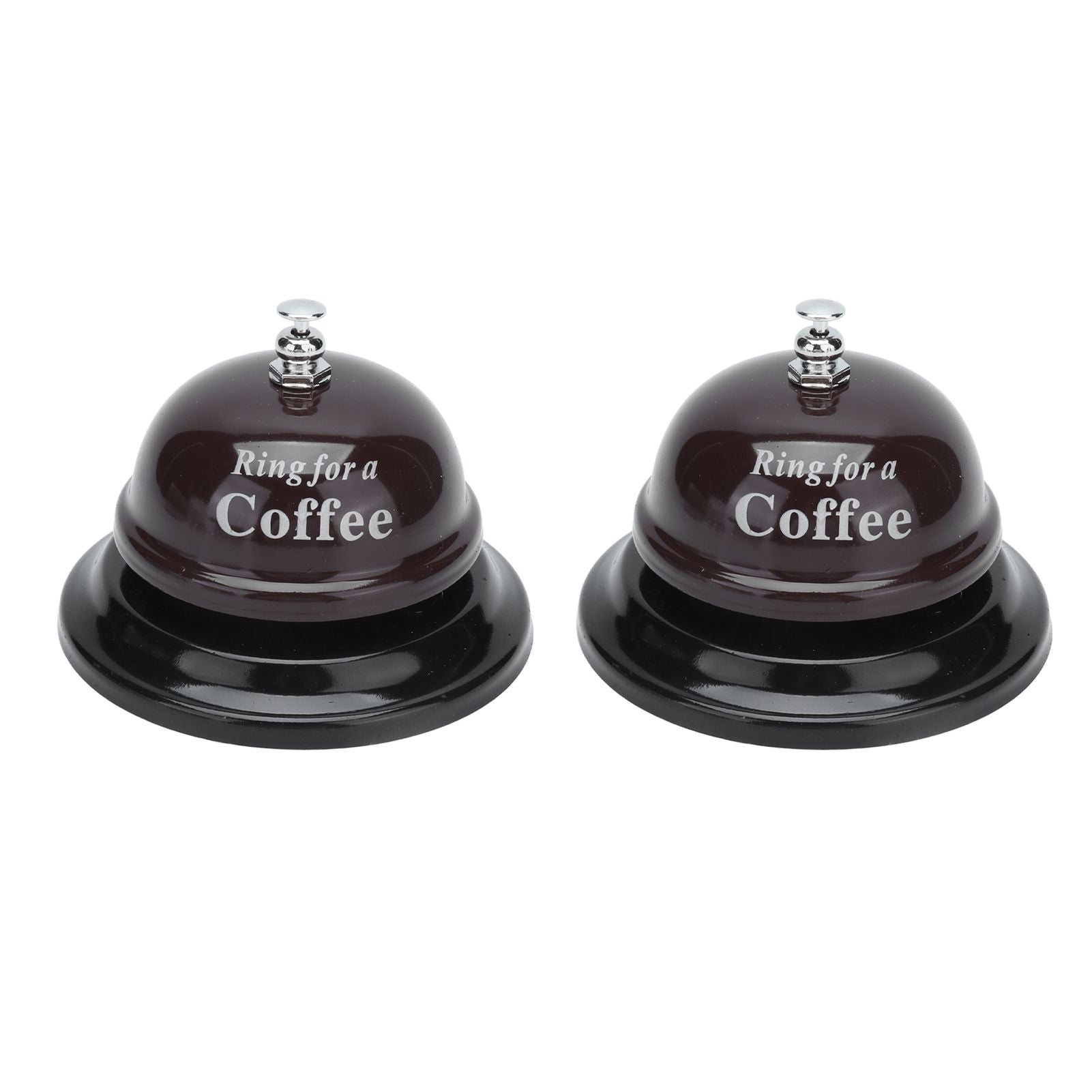 2Pcs Service Bell Exquisite Clear Sound Classic Shape Polishing Glossy Nonslip Base Call Bell for Hotel Restaurant HomeCoffee