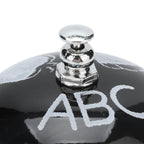 2Pcs Service Bell Exquisite Clear Sound Classic Shape Polishing Glossy Nonslip Base Call Bell for Hotel Restaurant HomeBlack
