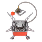 Foldable Camping Stove Stainless Steel Aluminum Alloy Portable Backpacking Stoves for HikingSquares with Tube