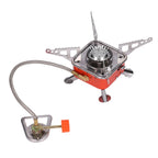 Foldable Camping Stove Stainless Steel Aluminum Alloy Portable Backpacking Stoves for HikingSquares with Tube