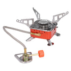 Foldable Camping Stove Stainless Steel Aluminum Alloy Portable Backpacking Stoves for HikingSquares with Tube
