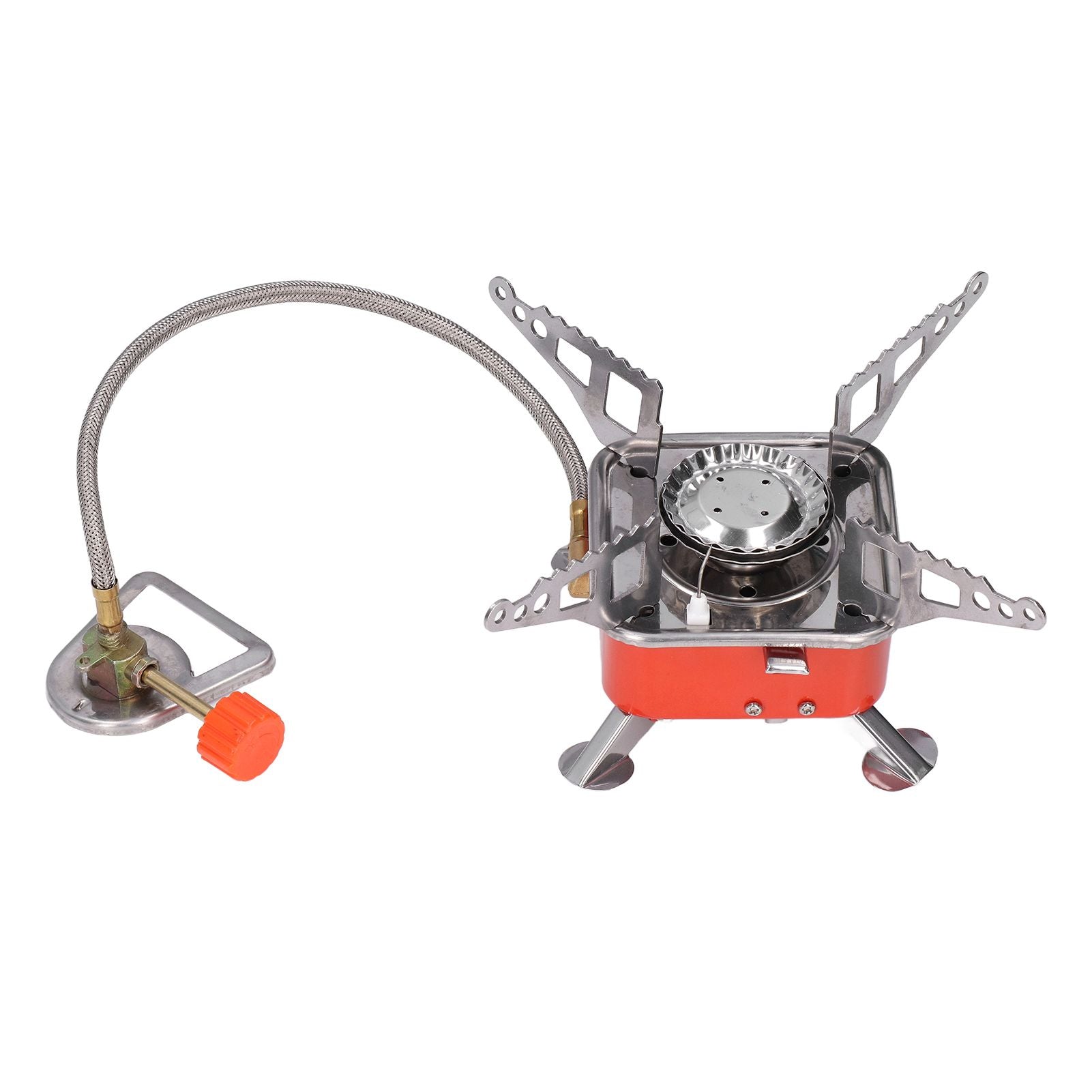 Foldable Camping Stove Stainless Steel Aluminum Alloy Portable Backpacking Stoves for HikingSquares with Tube