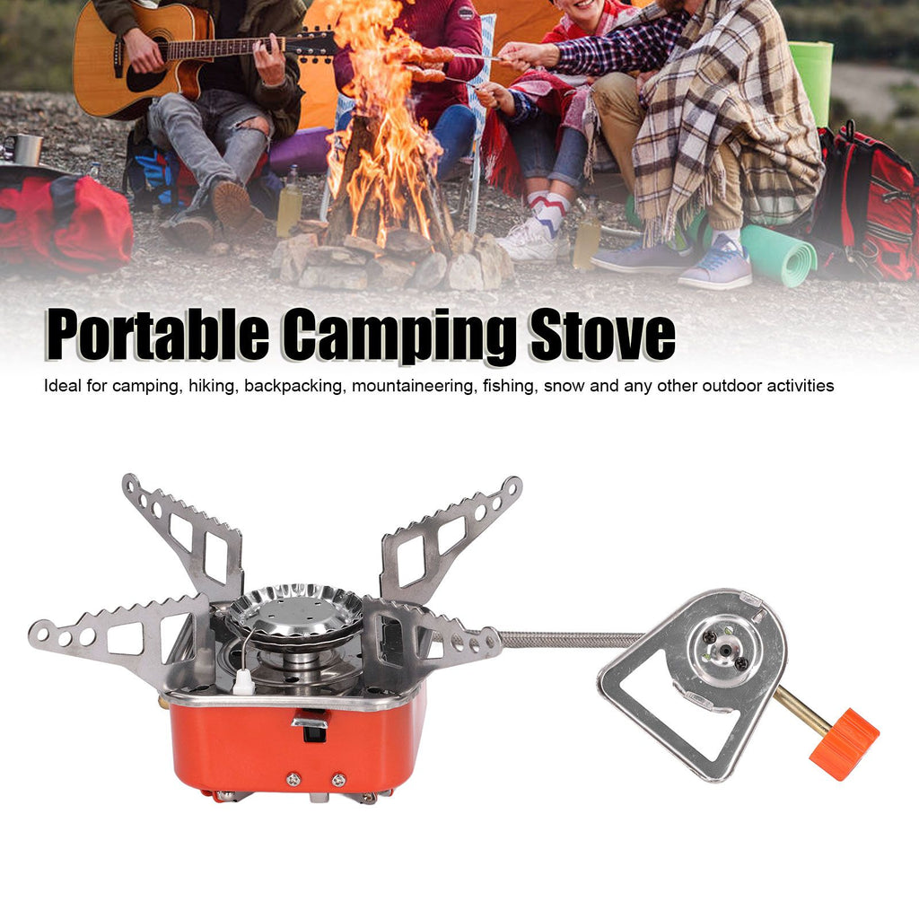 Foldable Camping Stove Stainless Steel Aluminum Alloy Portable Backpacking Stoves for HikingSquares with Tube