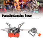 Foldable Camping Stove Stainless Steel Aluminum Alloy Portable Backpacking Stoves for HikingSquares with Tube
