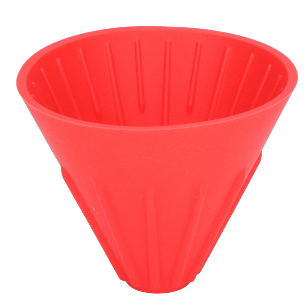 Silicone Coffee Dripper Portable Reusable Folding Coffee Filter for Travel Camping Office HomeRed
