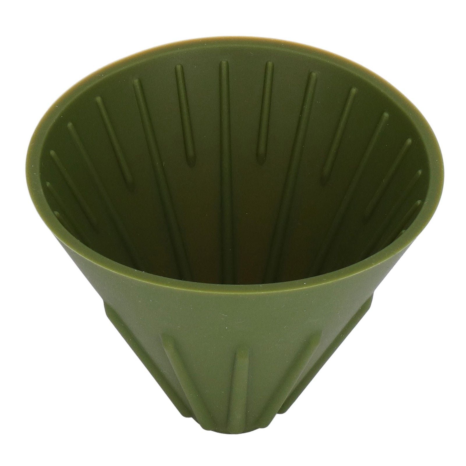 Silicone Coffee Dripper Portable Reusable Folding Coffee Filter for Travel Camping Office HomeGreen