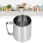 Stainless Steel Cup 300ml Capacity Double Layer Ergonomic Design Texture With Handle Coffee Mug
