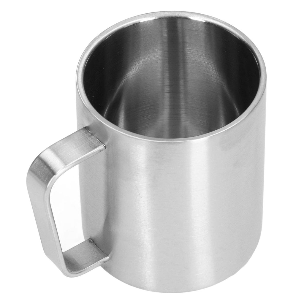 Stainless Steel Cup 300ml Capacity Double Layer Ergonomic Design Texture With Handle Coffee Mug