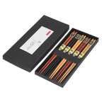 Chopsticks Set 5 Different Colors Natural Wood Antislip Design Feel Comfortable Chopsticks ReusablePointed Chopsticks
