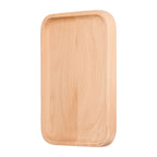 Wooden Rectangular Serving Tray Dinner Drink Food Snack Saucer Platter for Home Restaurants
