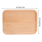 Wooden Rectangular Serving Tray Dinner Drink Food Snack Saucer Platter for Home Restaurants
